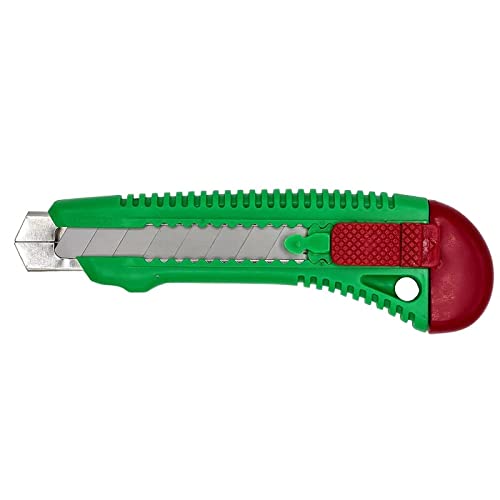 Cuttermesser Universalmesser mit Metallschiene und 2 Ersatzklingen 18mm - 24er-Pack
