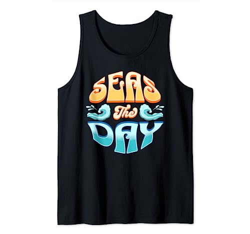 Funny Cruise Seas The Day Family Vacation Cruising Trip Tank Top