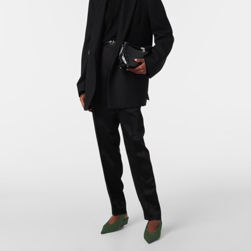 YDN Women's Sexy Pointed Toe Low Heeled Pumps Wedge Heel Elastic Strap Sandals Slingback Comfy Daily Outfit Party Shoes Size 4-16 US4