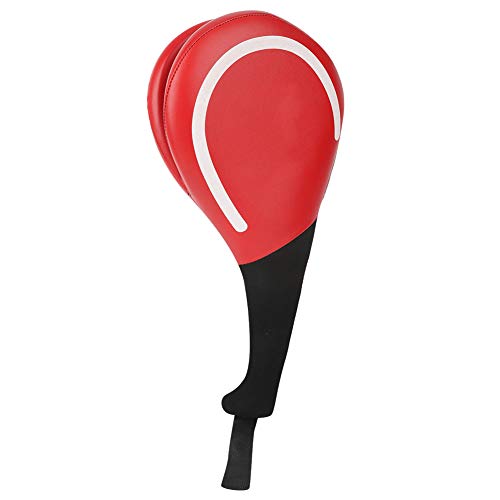 BORDSTRACT Taekwondo Kick Pads, Durable Karate Foot Kicking Target, PU Leather Double Target Blade, Striking Pads para Kickboxing Training, Martial Arts, Boxing, Muay Thai, Hapkido(Red)