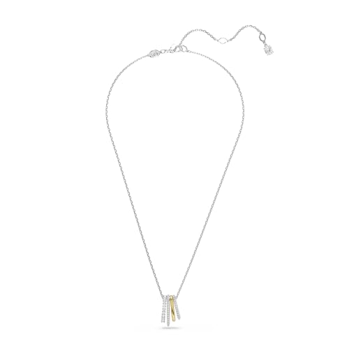 Swarovski Hyperbola Pendant, Mixed Cuts, Clear, Mixed Metal Finish2