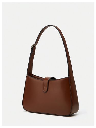 Milumia Women's Buckle Decor Hobo Handbags Top Handle Faux Leather Shoulder Bags2