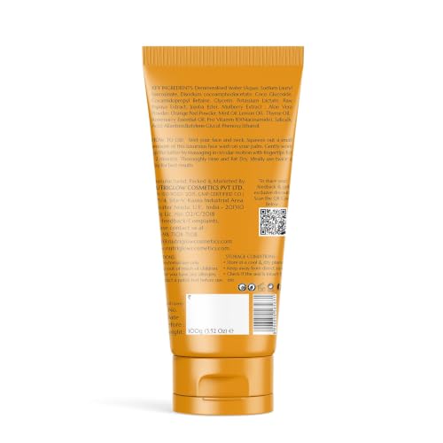 Image of NutriGlow Naturals Papaya Sunscreen SPF 50 PA+++ | No White Cast, Non-Greasy | Broad Spectrum UVA /UVB & Blue Light Protection | With Niacinamide & Vitamin B5 | For Men & Women | All Skin Types | 100g (Pack of 3)