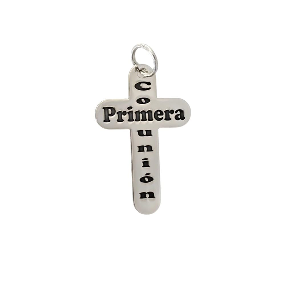 Cruz de plata 925m con letras de Comunión para el día de la ceremonia 2