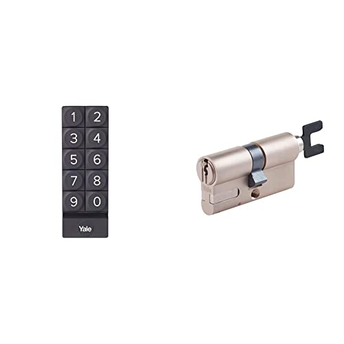 Yale 05/301000/BL Smart Keypad Negro Teclado numérico digital para Smart Locks + 05/501000/SN Cilindro Modular para Linus Smart Lock Cover