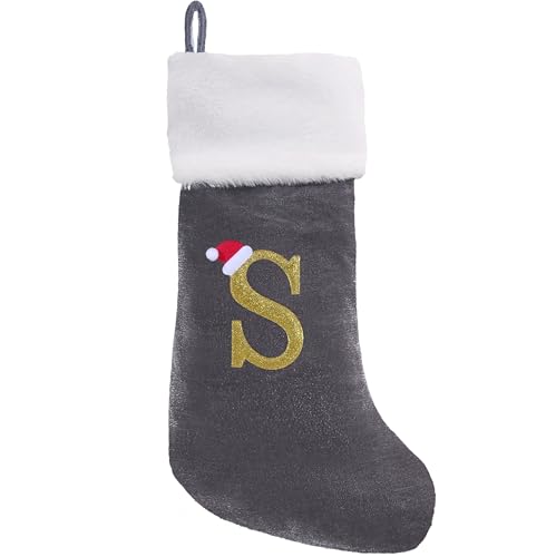 EHJYO 20 Inches Monogram Christmas Stockings with...
