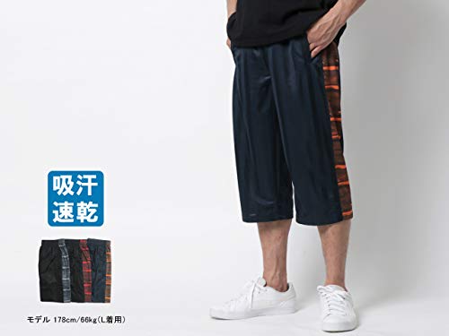 [シーシーエル] ハーフパンツ メンズ 7分 吸汗速乾 サイド 