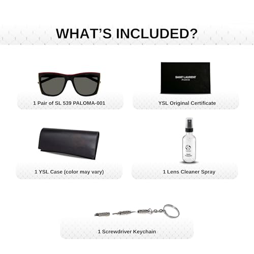 SAINT LAURENT SL 539 PALOMA Sunglasses + Bundle with eSHADES Luxury Eyewear Kit4