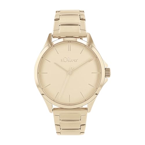 Montre unisexe s.Oliver en acier doré 2036544 | Chic intemporel