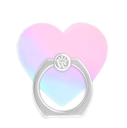 Image of Velvet Caviar Cell Phone Ring Holder - Finger Ring & Stand - Improves Phone Grip Compatible with iPhone, Galaxy and Most Smartphones (White Opal Heart)