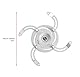 celexon universal Beamer-Decken-Halterung PDH130 weiß | neigbarer & schwenkbarer Projektor-Halter mit 360° Rotation und 13 cm Deckenabstand | Tragkraft max. 15Kg