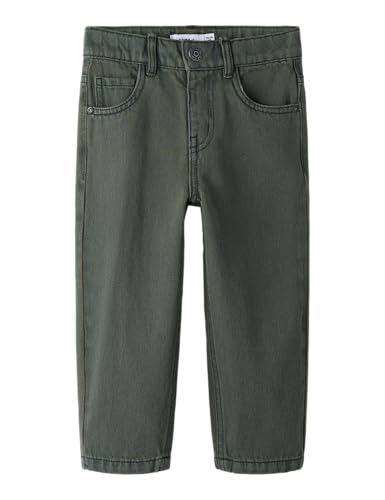 Jeans Nmmben Tap Overdyed de NAME IT para niños en color denim lavado texturizado