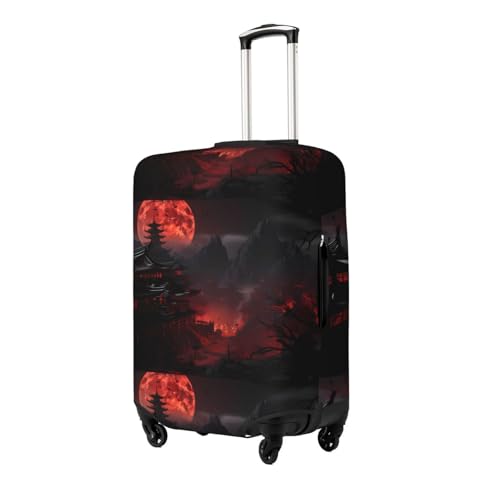 Shogun Blood Moon Print Luggage Cover Washable Elasticated Suitcase Covers TSA Approved Stylish Dust and Scratch Resistant Case Protector for Kids and Adults2