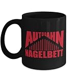 Autobahn Nagelbett mug. Funny Big Lebowski mug. Parody German Band. 11 coffee oz mug.