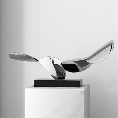 Sculpture de table cadeau design moderne acier inoxydable formes géométriques