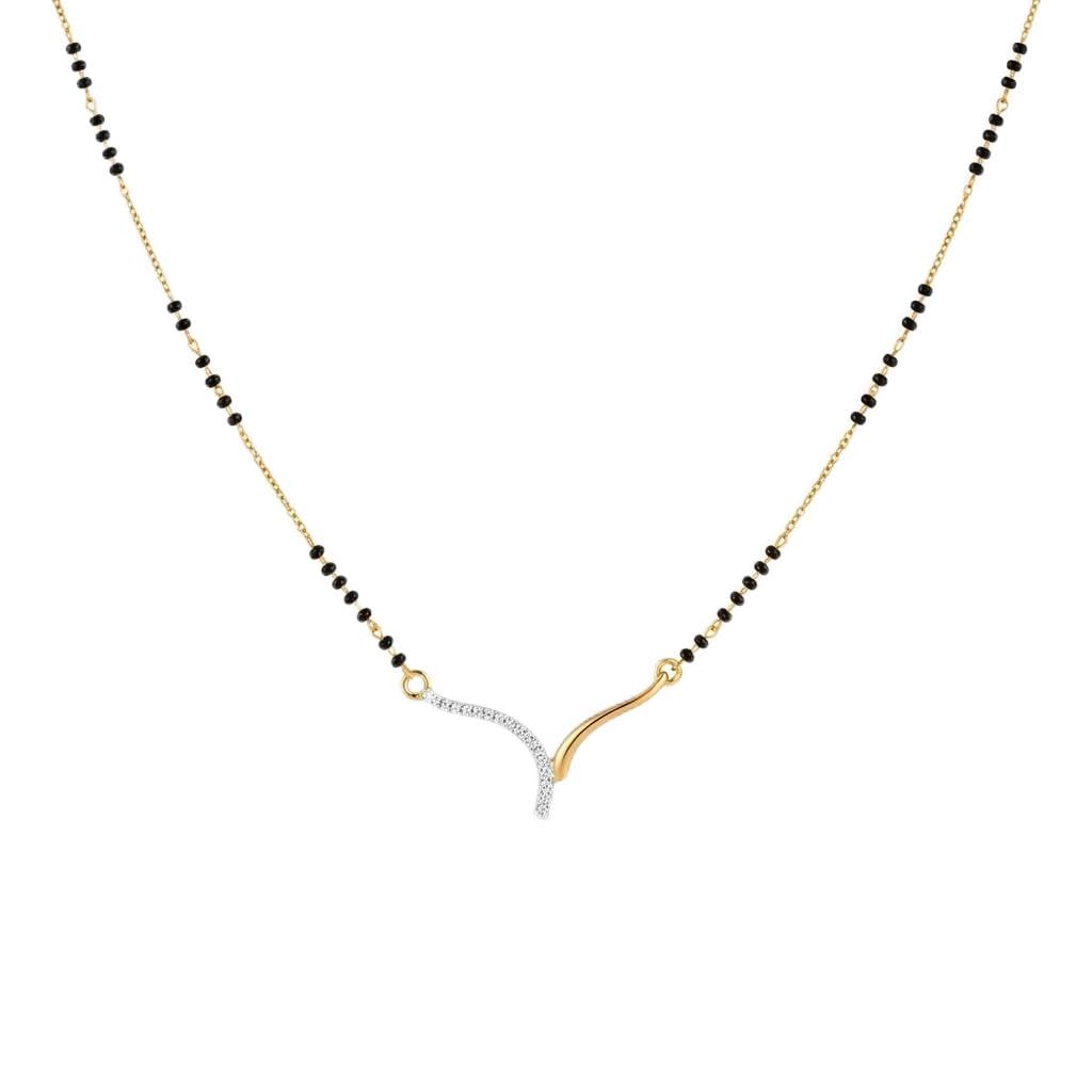 gold plated mangalsutra designer mangalsutra black bead necklace cz pendant daily wear traditional jewellery women necklace bridal gift anniversary ethnic stylish elegant lightweight fashion chain wife gift Pack of 1-image-24