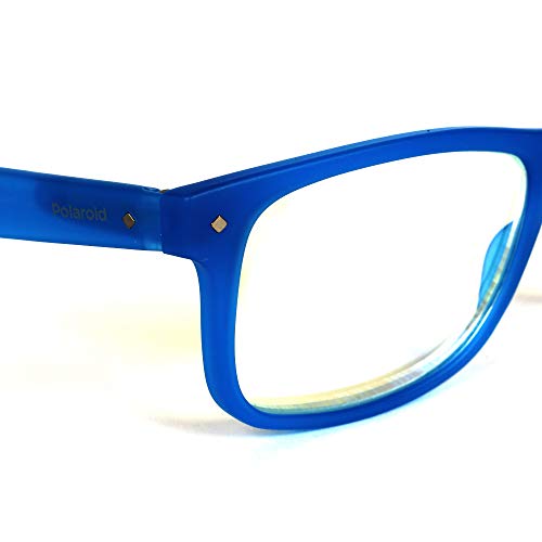 Image of Polaroid Unisex Non-Polarized Transparent Lens Plastic Full rim Rectangular Corrective Eyeglasses PLD 0023 /R PJP 5530