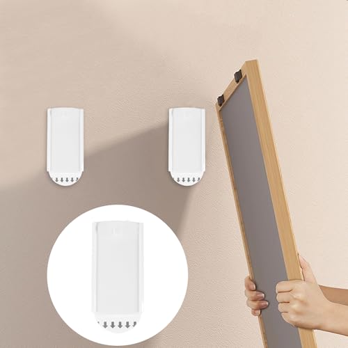 Image of 16 Pcs Large Universal Frame Hanger,Multi Style Damage Free Picture Hanging Hooks Heavy Duty,No Nails Plastic Picture Hooks