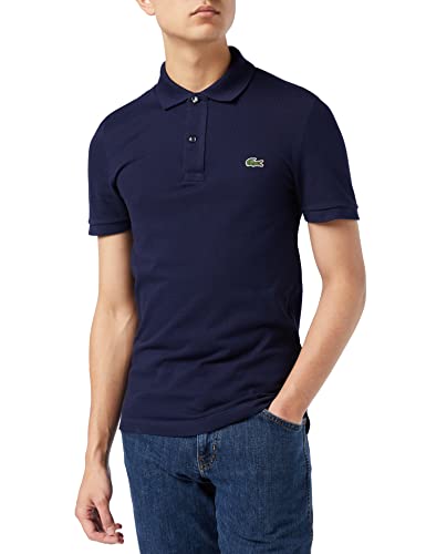 Collo a 2 bottoni Lacoste PH4012, Polo, Blu (Marine), Large