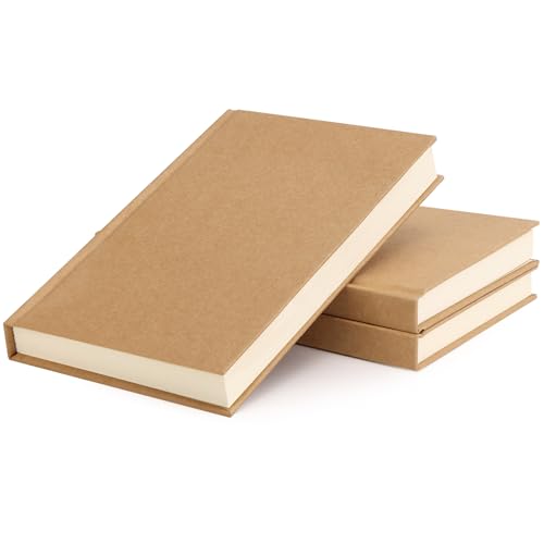 EOOUT 3pcs Blank Notebook, A5 Hardcover Sketchbook 120 Sheets 240 Pages Unlined Notebook, 100gsm Paper, 5.6 x 8.2in, Journal for Drawing, Art, Travelers Gifts, Students and Office Supplies