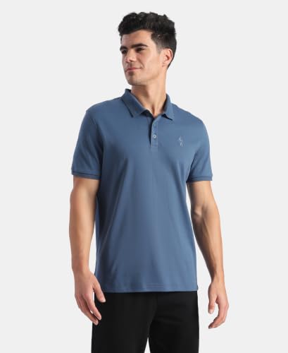 Image of Jockey 3912 Men Super Combed Cotton Rich Solid Half Sleeve Polo T-Shirt