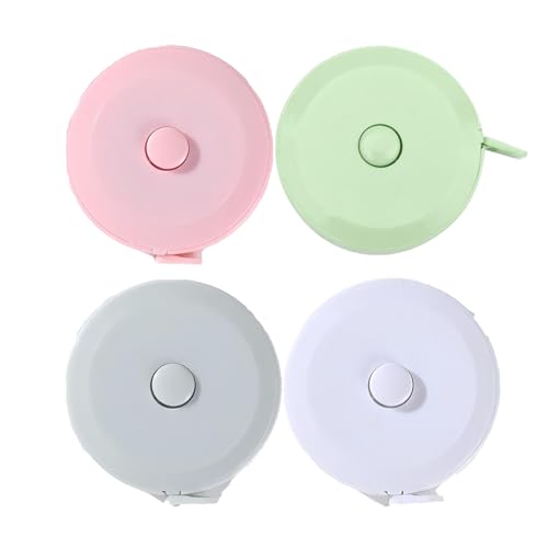 4 Cintas Métricas Mini Retráctiles 1.5 m miniatura 2