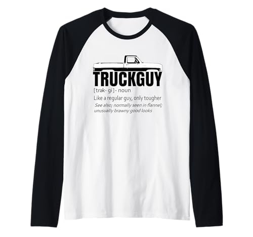 Truck Guy Definition Funny Short Bed Pickup Square Body Manche Raglan