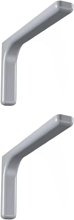Pair of Coated Metal Shelf Brackets, Corner Brackets Wall Shelves, L-Shelf Support