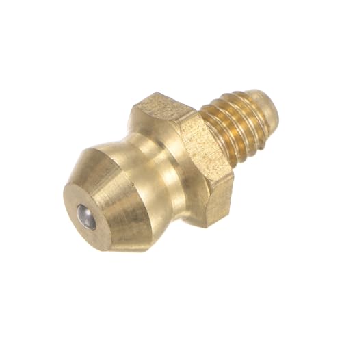 Image of uxcell Brass Straight Grease Fitting M4 x 0.7mm Thread Hydraulic Grease Fitting Accessories, 20Pcs