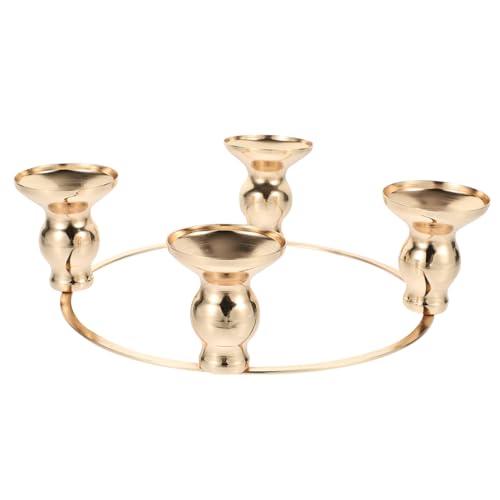 Cabilock Christmas Candle Ring Holder Advent Wreath Decoration Sturdy Design for Unique DIY Xmas Centerpieces Elegant Ornament for Holiday Parties and Home Decor