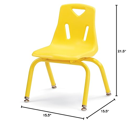 Image of Berries Jonti-Craft 8122JC1007 Stacking Chair with Powder-Coated Legs, 12 inch Height, Yellow