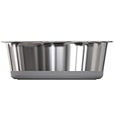 HeavyBowl - 2.5 lb Weighted Dog Bowl - No Slip, No Tip - Heavy Stainless Steel Dog Bowl with Silicone Rubber Foot