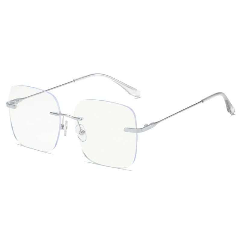 Gafas de lectura para ordenador sin montura con filtro de luz azul para teletrabajo