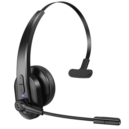 Image of Sarevile Wireless Headset with Microphone, Bluetooth Headset for Cell Phones, Computer, Zoom Skype Mettings, On Ear for Work