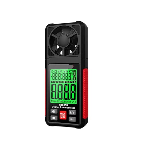 Anémomètre numérique HT605S portable pour mesure du débit d'air température et humidité