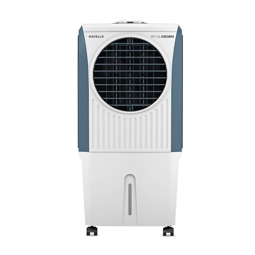 Image of Havells KoolBlink 52 L Air Cooler for Room|Powerful Air-Delivery|Dual Flow Technology|3 Side Bacteria Shield Honeycomb Pads|Double Ball Bearing Motor|Front Wheels with Brake|Inverter Compatible