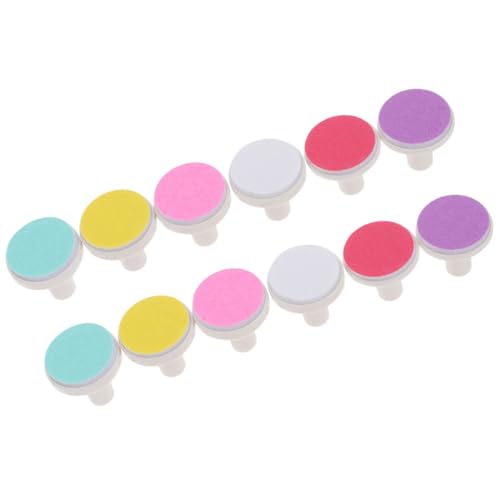 CORHAD Almohadillas de Repuesto para Lijadora de Uñas Eléctrica de 12 Piezas Transparentes Cabezales para Pulir y Cuidar Uñas Infantiles Accesorios Seguros