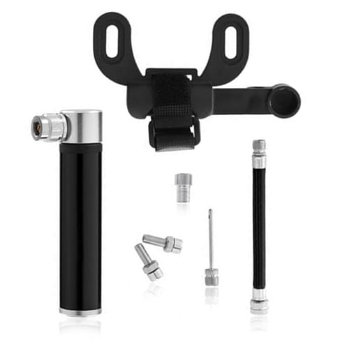Bike Pump, Aluminum Alloy Portable High Pressure Mini Bike Pump Tire Pump for Road Bikes Mountain Bikes Basketball Football
