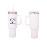 Desert Cactus University of Florida UF Gators Large Insulated Stainless Steel with Handle Lid and Straw Reusable Double Walled Cup Hot and Cold Drinkware Laser Etched (40oz Ounce Rally Tumbler)