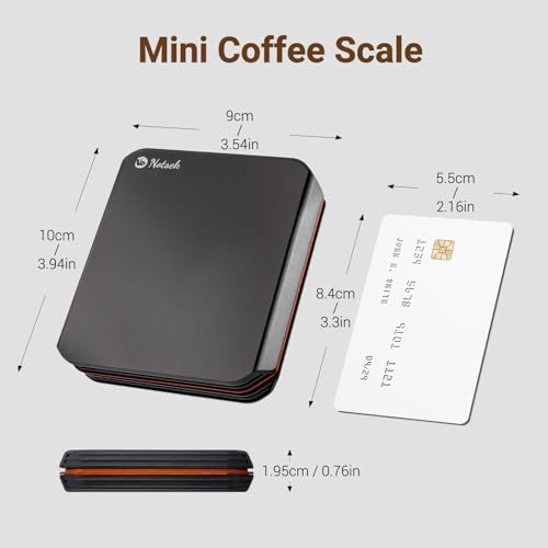 Coffee Scales, 3 Modes 0.1g High Precision Mini Coffee Scales with Timer, Espresso Scale with Auto Tare and Touch Sensor Button, USB Rechargeable Kitchen Scale, 2kg Max Weight, Black - Image 3
