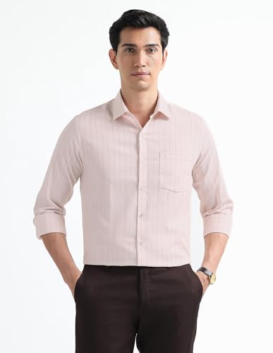 Image of Arrow Checked Slim Fit Mens Formal Shirt - Cotton, Breathable & Comfortable, Full Sleeves Shirts for Men