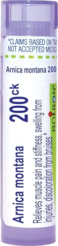 Image of Boiron Arnica Montana 200Ck for Muscle Pain, Stiffness, Swelling from Injuries & Bruises - 80 Pellets | Single-medicine homeopathic pellets for Muscle Pain, Stiffness, Swelling from Injuries & Bruises. Size: 80 Pellets.