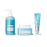 Bliss Skincare Essentials Skincare Kit - Eye Do All Things Hydrating Eye Gel, Drench & Quench Hyaluronic Acid Face Moisturizer & 2-in-1 Foaming Facial Cleanser and Exfoliator