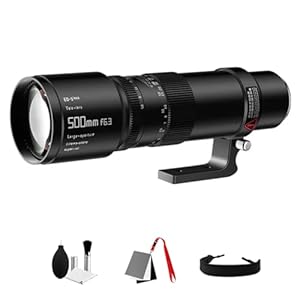 TTArtisan 500mm F6.3 Telephoto Lens Full Frame Large Aperture Wide-Angle Long-Focus Lens Compatible with Sony E-Mount Mirrorless Cameras a7 a7II a7III a7R a7RII a7RIII a7RIV a7S a7SII a7SIII a9 a7C