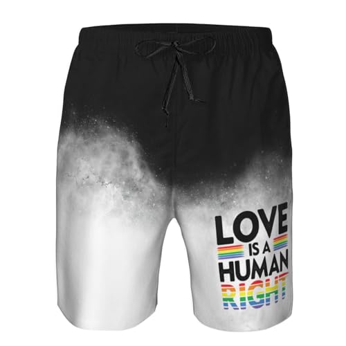 Black LGBTQ Pride Gay LGBT Rainbow Lesbian Men's Swimming Trunks for Men Swimwear Beach Shorts Mens Swimsuit Trunks4