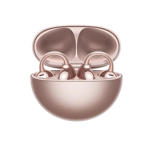 HUAWEI FreeClip Wireless Bluetooth Earphones Futuristic Aesthetic Design Feather-like Wearing Open-ear Listen Long Battery Life iOS & Android Water&Dust-resistant Rose Gold