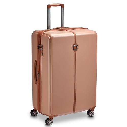 Image of DELSEY PARIS Bianca 76 cms Large Check-in ABS /Polycarbonate Hard Sided 8 Wheels and Expandable Spinner Suitcase /Trolley Bag for Travel with TSA Lock- Mocha