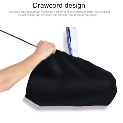Mumusuki Beamer-Staubschutzhülle, 210D Oxford-Gewebe Wasserdicht Staubdicht Staubschutzhülle für Beamer, Projektor-Schutzabdeckung mit Verstellbarer Einzieher