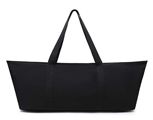 ELENTURE Large Yoga Mat Bag, Exercise Mat Carrier Tote Bag with Pockets and Yoga Mat Strap (Black)