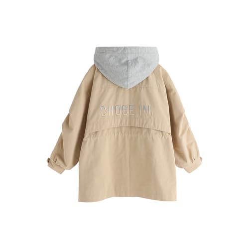 Girls Rain Jacket Lightweight Waterproof Hooded Cotton Lined Raincoat Windbreaker for Kids2